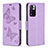 Custodia Portafoglio In Pelle Farfalla Cover con Supporto B01F per Xiaomi Poco X4 NFC Lavanda