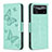Custodia Portafoglio In Pelle Farfalla Cover con Supporto B01F per Xiaomi Poco X4 Pro 5G Verde