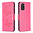 Custodia Portafoglio In Pelle Farfalla Cover con Supporto B01F per Xiaomi Redmi Note 11S 4G Rosa Caldo