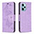 Custodia Portafoglio In Pelle Farfalla Cover con Supporto B01F per Xiaomi Redmi Note 12 Turbo 5G Lavanda