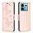 Custodia Portafoglio In Pelle Farfalla Cover con Supporto B01F per Xiaomi Redmi Note 13 Pro 5G