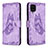 Custodia Portafoglio In Pelle Farfalla Cover con Supporto B02F per Samsung Galaxy A12 5G Lavanda