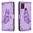 Custodia Portafoglio In Pelle Farfalla Cover con Supporto B02F per Samsung Galaxy A21s