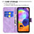 Custodia Portafoglio In Pelle Farfalla Cover con Supporto B02F per Samsung Galaxy A31