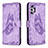 Custodia Portafoglio In Pelle Farfalla Cover con Supporto B02F per Samsung Galaxy A32 4G Lavanda