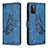Custodia Portafoglio In Pelle Farfalla Cover con Supporto B02F per Samsung Galaxy A41