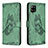 Custodia Portafoglio In Pelle Farfalla Cover con Supporto B02F per Samsung Galaxy A42 5G Verde