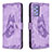 Custodia Portafoglio In Pelle Farfalla Cover con Supporto B02F per Samsung Galaxy A72 4G Lavanda