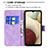 Custodia Portafoglio In Pelle Farfalla Cover con Supporto B02F per Samsung Galaxy F12