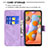 Custodia Portafoglio In Pelle Farfalla Cover con Supporto B02F per Samsung Galaxy M11