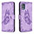 Custodia Portafoglio In Pelle Farfalla Cover con Supporto B02F per Samsung Galaxy M40S Lavanda