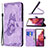 Custodia Portafoglio In Pelle Farfalla Cover con Supporto B02F per Samsung Galaxy S20 FE 4G