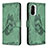 Custodia Portafoglio In Pelle Farfalla Cover con Supporto B02F per Xiaomi Mi 11X 5G Verde