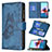 Custodia Portafoglio In Pelle Farfalla Cover con Supporto B02F per Xiaomi Poco M5S