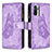 Custodia Portafoglio In Pelle Farfalla Cover con Supporto B02F per Xiaomi Poco M5S Lavanda