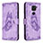 Custodia Portafoglio In Pelle Farfalla Cover con Supporto B02F per Xiaomi Redmi Note 9 Lavanda