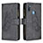 Custodia Portafoglio In Pelle Farfalla Cover con Supporto B03F per Samsung Galaxy A11 Nero