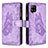 Custodia Portafoglio In Pelle Farfalla Cover con Supporto B03F per Samsung Galaxy A42 5G Lavanda
