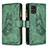 Custodia Portafoglio In Pelle Farfalla Cover con Supporto B03F per Samsung Galaxy A71 5G Verde