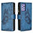 Custodia Portafoglio In Pelle Farfalla Cover con Supporto B03F per Samsung Galaxy A72 4G