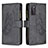 Custodia Portafoglio In Pelle Farfalla Cover con Supporto B03F per Samsung Galaxy S20 FE 4G Nero