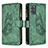 Custodia Portafoglio In Pelle Farfalla Cover con Supporto B03F per Samsung Galaxy S20 Plus Verde