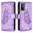 Custodia Portafoglio In Pelle Farfalla Cover con Supporto B03F per Xiaomi Mi 10T 5G Lavanda