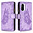 Custodia Portafoglio In Pelle Farfalla Cover con Supporto B03F per Xiaomi Mi 11X 5G Lavanda