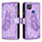 Custodia Portafoglio In Pelle Farfalla Cover con Supporto B03F per Xiaomi POCO C3 Lavanda