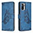 Custodia Portafoglio In Pelle Farfalla Cover con Supporto B03F per Xiaomi Poco M5S