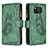 Custodia Portafoglio In Pelle Farfalla Cover con Supporto B03F per Xiaomi Poco X3 NFC Verde