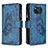 Custodia Portafoglio In Pelle Farfalla Cover con Supporto B03F per Xiaomi Poco X3 Pro Blu
