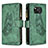 Custodia Portafoglio In Pelle Farfalla Cover con Supporto B03F per Xiaomi Poco X3 Pro Verde
