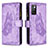 Custodia Portafoglio In Pelle Farfalla Cover con Supporto B03F per Xiaomi Redmi 10 4G Lavanda