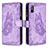 Custodia Portafoglio In Pelle Farfalla Cover con Supporto B03F per Xiaomi Redmi 9A Lavanda