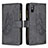 Custodia Portafoglio In Pelle Farfalla Cover con Supporto B03F per Xiaomi Redmi 9A Nero