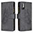 Custodia Portafoglio In Pelle Farfalla Cover con Supporto B03F per Xiaomi Redmi Note 10T 5G Nero