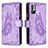 Custodia Portafoglio In Pelle Farfalla Cover con Supporto B03F per Xiaomi Redmi Note 11 SE 5G Lavanda