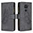 Custodia Portafoglio In Pelle Farfalla Cover con Supporto B03F per Xiaomi Redmi Note 9 Nero