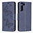 Custodia Portafoglio In Pelle Farfalla Cover con Supporto B13F per Samsung Galaxy S21 FE 5G