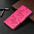 Custodia Portafoglio In Pelle Farfalla Cover con Supporto B13F per Samsung Galaxy S22 Ultra 5G Rosa Caldo