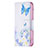 Custodia Portafoglio In Pelle Farfalla Cover con Supporto L01 per Apple iPhone 14 Plus Blu