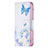 Custodia Portafoglio In Pelle Farfalla Cover con Supporto L01 per Apple iPhone 15 Blu