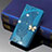 Custodia Portafoglio In Pelle Farfalla Cover con Supporto L01 per Xiaomi Mi 11 Lite 5G Blu