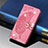 Custodia Portafoglio In Pelle Farfalla Cover con Supporto L01 per Xiaomi Mi 11 Lite 5G Rosa Caldo