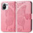 Custodia Portafoglio In Pelle Farfalla Cover con Supporto L02 per Xiaomi Mi 11 5G Rosa Caldo