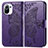 Custodia Portafoglio In Pelle Farfalla Cover con Supporto L02 per Xiaomi Mi 11 Lite 4G Viola