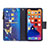 Custodia Portafoglio In Pelle Farfalla Cover con Supporto L04 per Apple iPhone 13 Blu