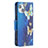 Custodia Portafoglio In Pelle Farfalla Cover con Supporto L07 per Apple iPhone 13 Blu