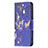 Custodia Portafoglio In Pelle Farfalla Cover con Supporto L07 per Apple iPhone 13 Blu Notte